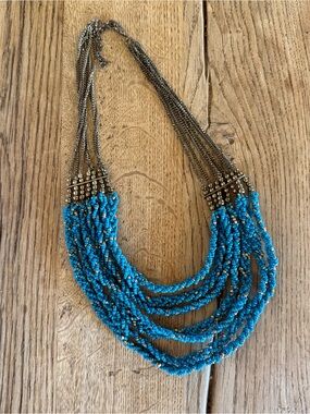 Turquoise Multi-Strand Beaded Necklace
